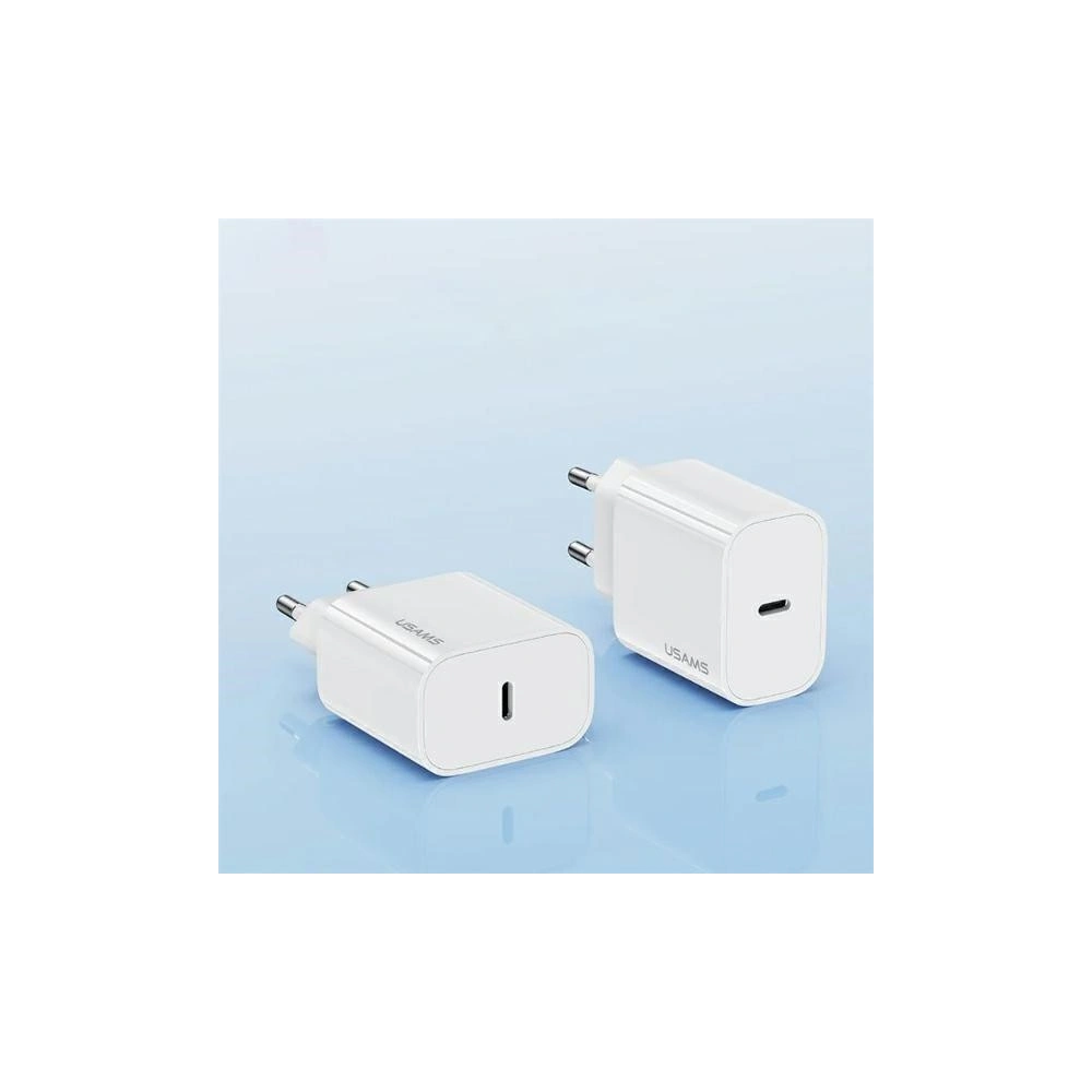 Hurtownia GSM - Ładowarka sieciowa USAMS CC226 T65 PD 20W Fast Charging + kabel USB-C / USB-C 60W biały/white - USA1144 - {ean13} - Hurt