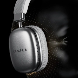 Wholesale AWEI AT7 wireless headphones Bluetooth black - AWEI210 - {ean13} - Hurt