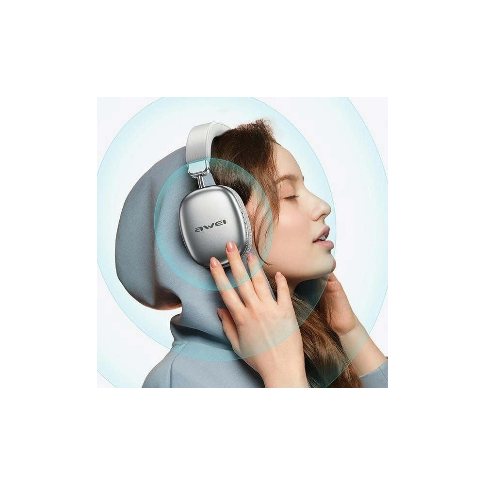 Wholesale AWEI AT7 wireless headphones Bluetooth black - AWEI210 - {ean13} - Hurt