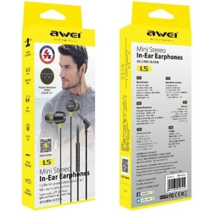 Wholesale AWEI L5 headphones 3.5mm jack black - AWEI211 - {ean13} - Hurt