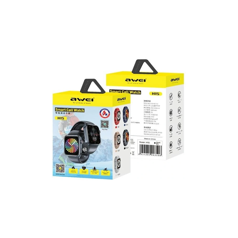 Hurtownia GSM - Chytré hodinky AWEI H15 černé/black - AWEI212 - {ean13} - Hurt