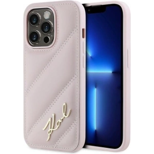 Hurtownia GSM - Etui Karl Lagerfeld KLHCP14LPQDSMGP Apple iPhone 14 Pro hardcase Diagonal Quilted Script roz/pink - KLD2119 - {ean13} - Hurt