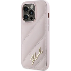 Hurtownia GSM - Etui Karl Lagerfeld KLHCP14LPQDSMGP Apple iPhone 14 Pro hardcase Diagonal Quilted Script roz/pink - KLD2119 - {ean13} - Hurt