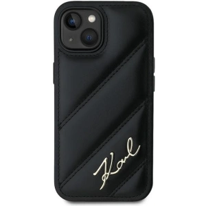 Hurtownia GSM - Case Karl Lagerfeld KLHCP14SPQDSMGK Apple iPhone 14 / 15 / 13 Hardcase Diagonal Quilted Script schwarz/black - KLD2120 - {ean13} - Hurt