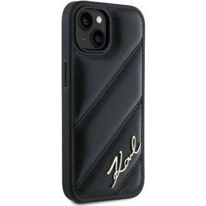 Hurtownia GSM - Case Karl Lagerfeld KLHCP14SPQDSMGK Apple iPhone 14 / 15 / 13 Hardcase Diagonal Quilted Script schwarz/black - KLD2120 - {ean13} - Hurt