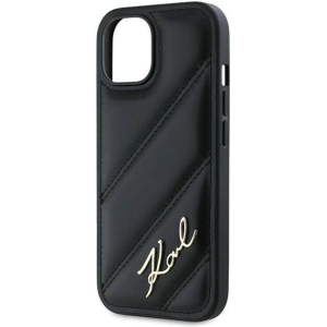 Hurtownia GSM - Case Karl Lagerfeld KLHCP14SPQDSMGK Apple iPhone 14 / 15 / 13 Hardcase Diagonal Quilted Script schwarz/black - KLD2120 - {ean13} - Hurt