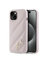 Etui Karl Lagerfeld KLHCP14SPQDSMGP Apple iPhone 14 / 15 / 13 hardcase Diagonal Quilted Script růžový/pink