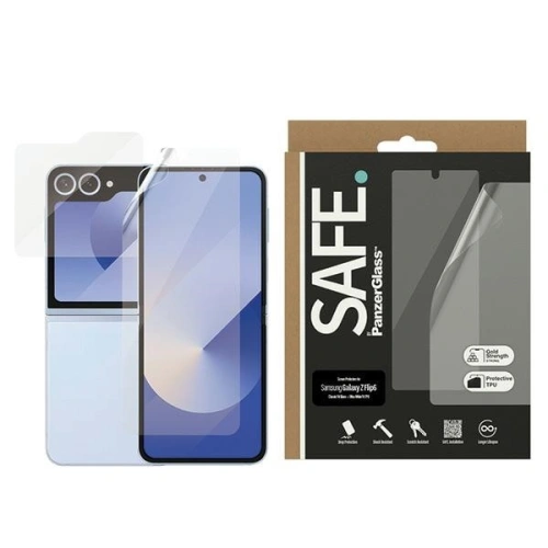 Zestaw folia + szkło SAFE by PanzerGlass Bundle 2in1 Samsung Galaxy Z Flip6 / 7 FE  Screen Protector Ultra Wide-Fit + TPU Classic Fit