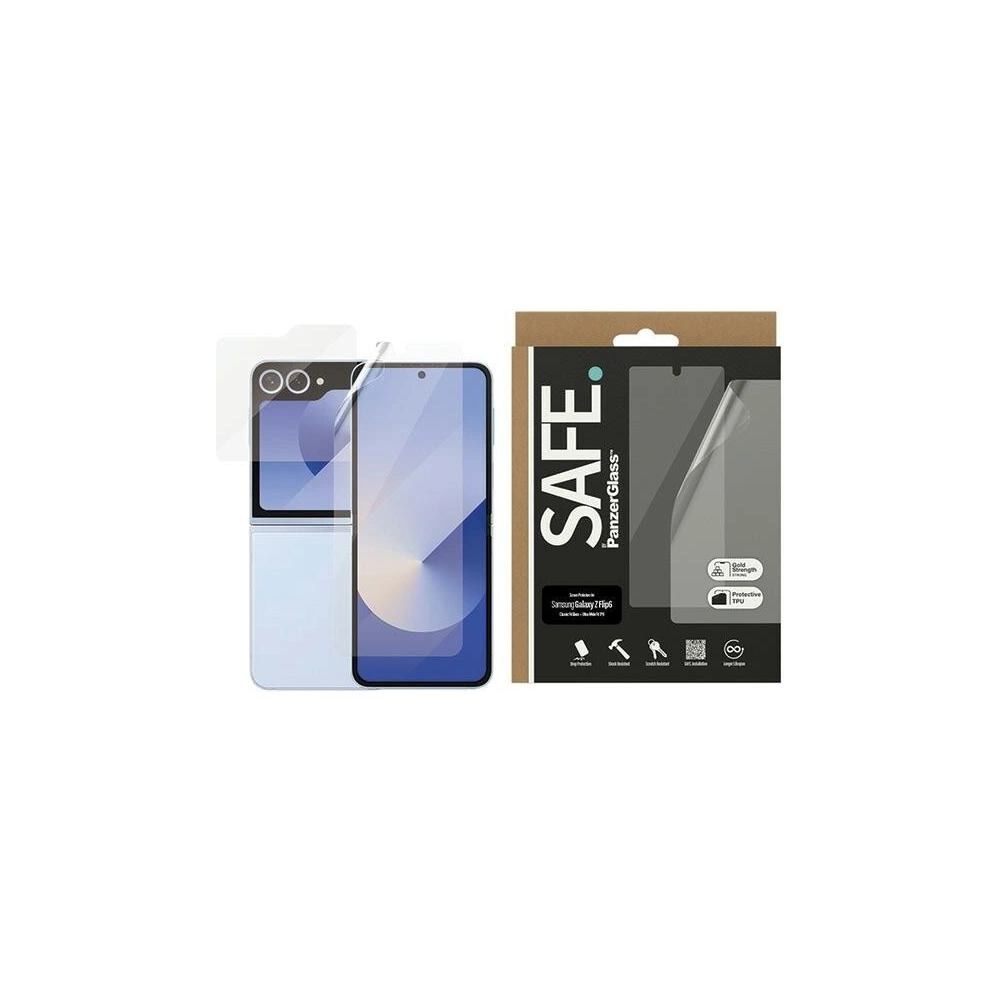 Hurtownia GSM - Zestav fólie + sklo SAFE od PanzerGlass Bundle 2v1 Samsung Galaxy Z Flip6 Ochranné sklo Ultra Wide-Fit + TPU Classic Fit - PZG690 - {ean13} - Hurt
