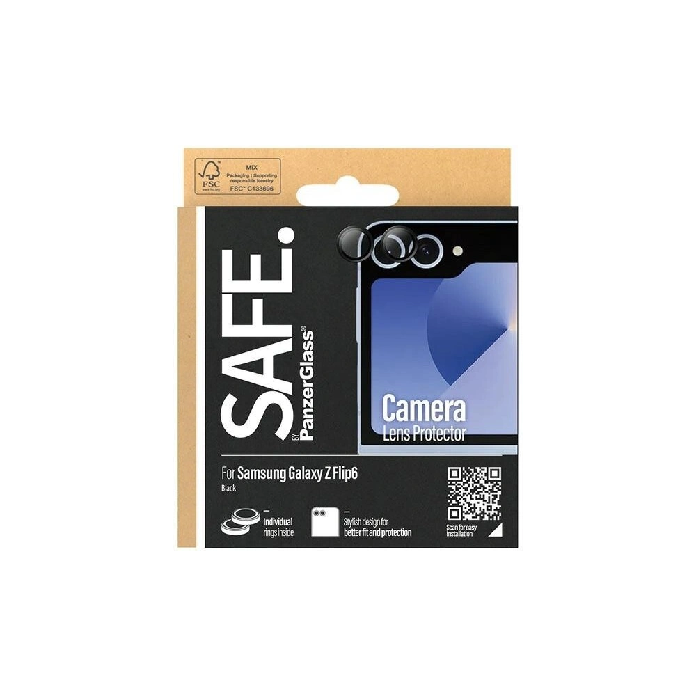 Hurtownia GSM - Szkło na obiektyw aparatu SAFE by PanzerGlass Hoops Camera Samsung Galaxy Z Flip6 czarny/black - PZG691 - {ean13} - Hurt