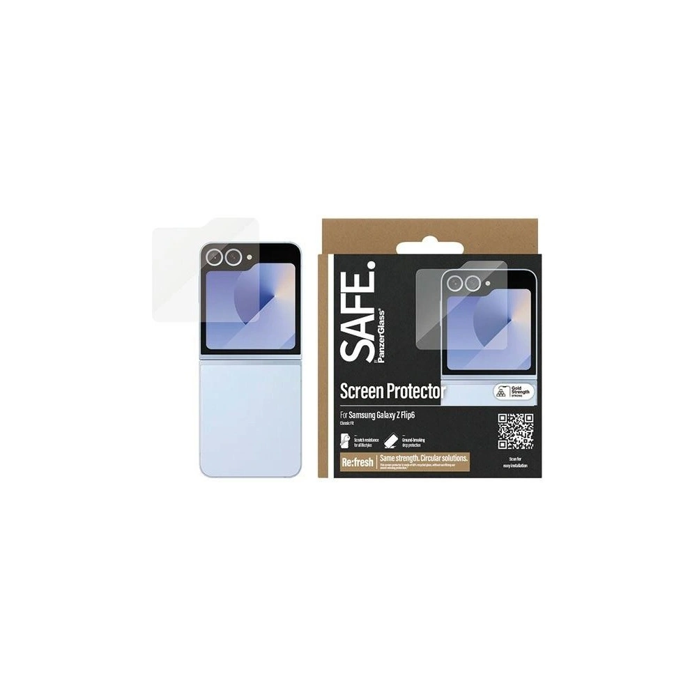 Wholesale SAFE by PanzerGlass Samsung Galaxy Z Flip6 Screen Protection Classic Fit - PZG692 - {ean13} - Hurt