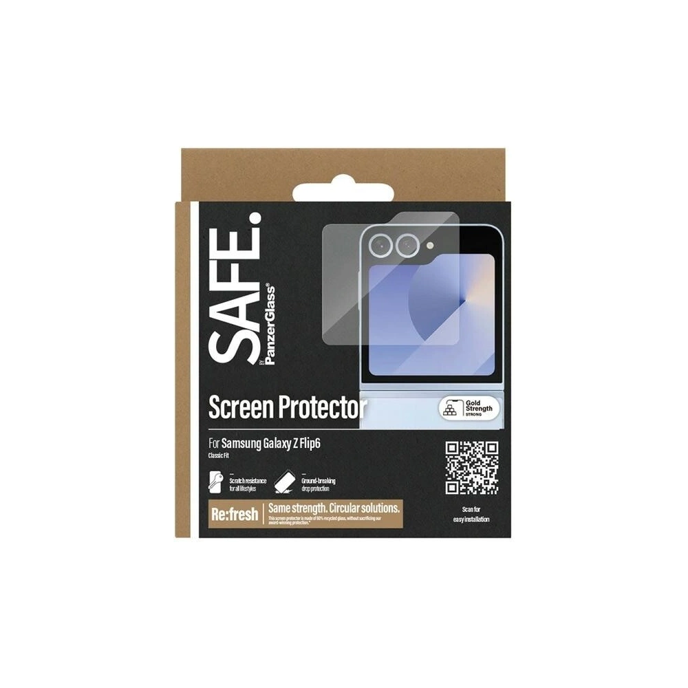 Wholesale SAFE by PanzerGlass Samsung Galaxy Z Flip6 Screen Protection Classic Fit - PZG692 - {ean13} - Hurt