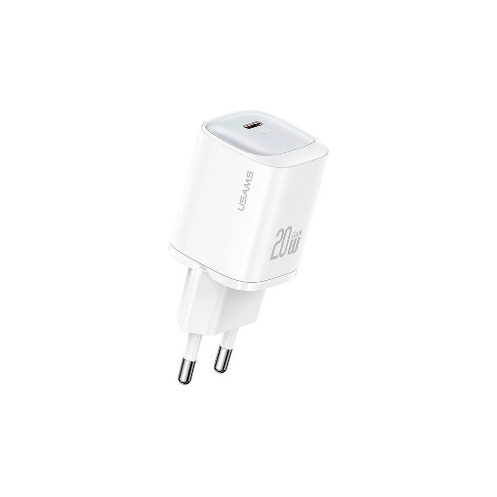Hurtownia GSM - Ładowarka sieciowa USAMS CC248 USB-C 20W GaN Fast Charging HC Series biały/white - USA1148 - {ean13} - Hurt