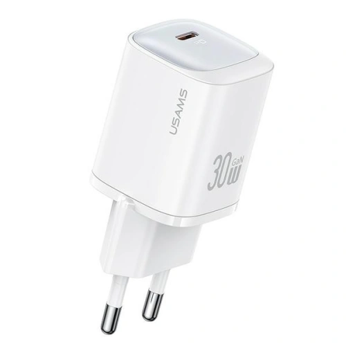 Ładowarka sieciowa USAMS CC251 USB-C 30W GaN Fast Charging HC Series biały/white