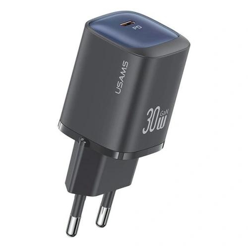 Ładowarka sieciowa USAMS CC251 USB-C 30W GaN Fast Charging HC Series czarny/black