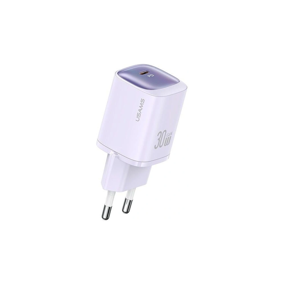 Hurtownia GSM - Ładowarka sieciowa USAMS CC251 USB-C 30W GaN Fast Charging HC Series fioletowy/purple - USA1153 - {ean13} - Hurt