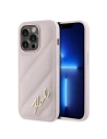 Etui Karl Lagerfeld KLHCP14XPQDSMGP Apple iPhone 14 Pro Max kemény tok Diagonális Steppelt Felirat rózsaszín/pink
