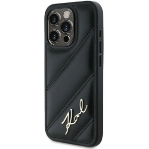 Hurtownia GSM - Etui Karl Lagerfeld KLHCP15LPQDSMGK Apple iPhone 15 Pro hardcase Diagonal Quilted Script czarny/black - KLD2124 - {ean13} - Hurt