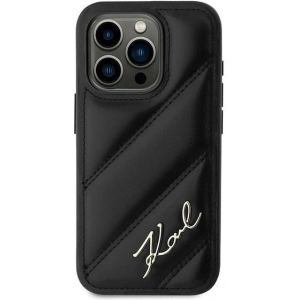 Hurtownia GSM - Etui Karl Lagerfeld KLHCP15LPQDSMGK Apple iPhone 15 Pro hardcase Diagonal Quilted Script czarny/black - KLD2124 - {ean13} - Hurt