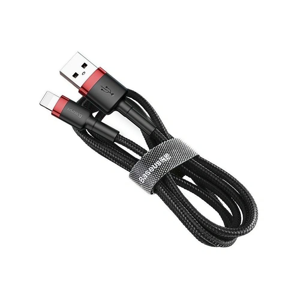 Hurtownia GSM - Kabel Lightning USB Baseus Cafule 2,4A 0,5m (czarno-czerwony) - BSU775BLKRED - {ean13} - Hurt