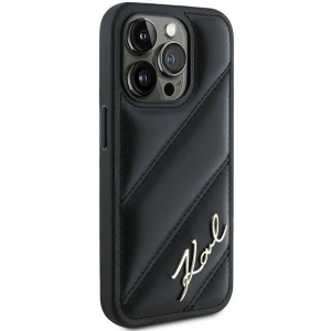 Hurtownia GSM - Etui Karl Lagerfeld KLHCP15LPQDSMGK Apple iPhone 15 Pro hardcase Diagonal Quilted Script czarny/black - KLD2124 - {ean13} - Hurt