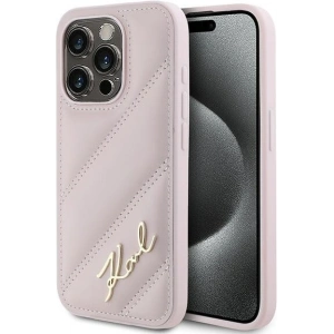 Hurtownia GSM - Etui Karl Lagerfeld KLHCP15LPQDSMGP Apple iPhone 15 Pro hardcase Diagonal Quilted Script różowy/pink - KLD2125 - {ean13} - Hurt