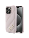 Etui Karl Lagerfeld KLHCP15LPQDSMGP Apple iPhone 15 Pro hardcase Diagonal Quilted Script różowy/pink