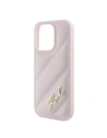 Hurtownia GSM - Etui Karl Lagerfeld KLHCP15LPQDSMGP Apple iPhone 15 Pro hardcase Diagonal Quilted Script růžový/pink - KLD2125 - {ean13} - Hurt