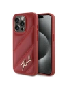 Etui Karl Lagerfeld KLHCP15LPQDSMGR Apple iPhone 15 Pro hardcase Diagonal Quilted Script czerwony/red