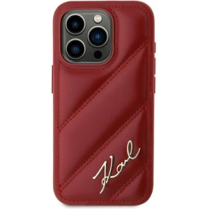 Hurtownia GSM - Etui Karl Lagerfeld KLHCP15LPQDSMGR Apple iPhone 15 Pro hardcase Diagonal Quilted Script czerwony/red - KLD2126 - {ean13} - Hurt