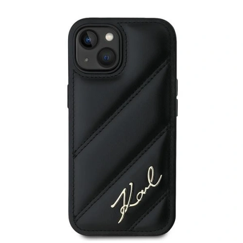 Etui Karl Lagerfeld KLHCP15MPQDSMGK Apple iPhone 15 Plus / 14 Plus hardcase Diagonal Quilted Script czarny/black