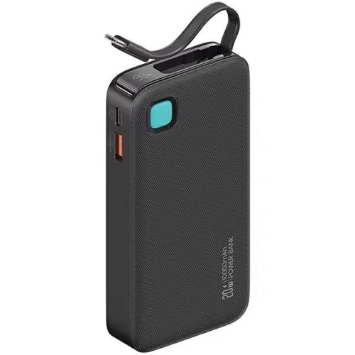 Powerbank USAMS 10000 mAh PD 20W Fast Charge XY Series  + kabel USB-C czarny/black