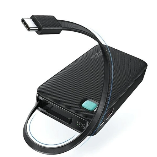 Powerbank USAMS 10000 mAh PD 20W Fast Charge XY Series  + kabel USB-C czarny/black