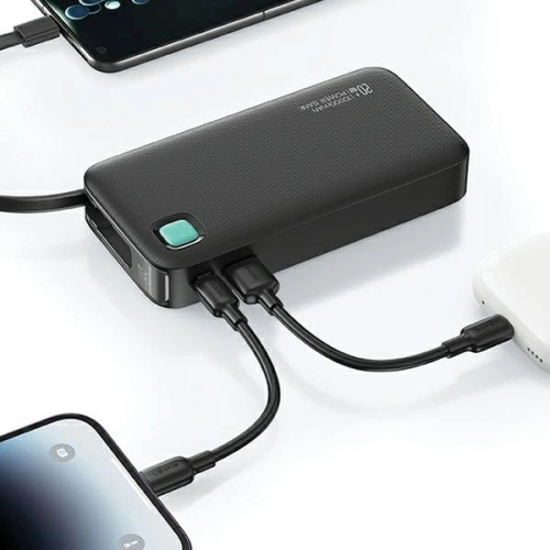 Powerbank USAMS 10000 mAh PD 20W Fast Charge XY Series  + kabel USB-C czarny/black