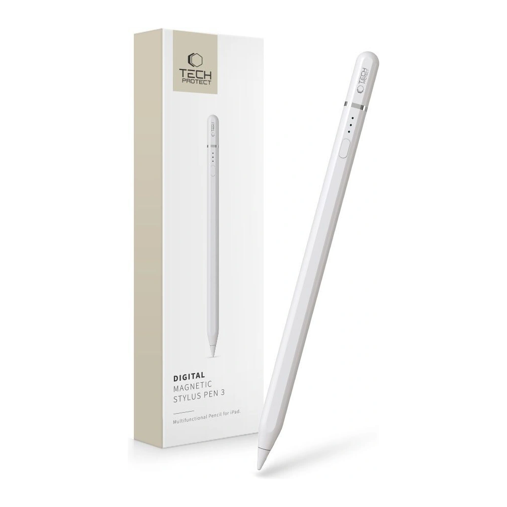 Hurtownia GSM - Răzuitor Tech-Protect Digital Magnetic Stylus Pen 3 iPad Alb - THP2945 - {ean13} - Hurt