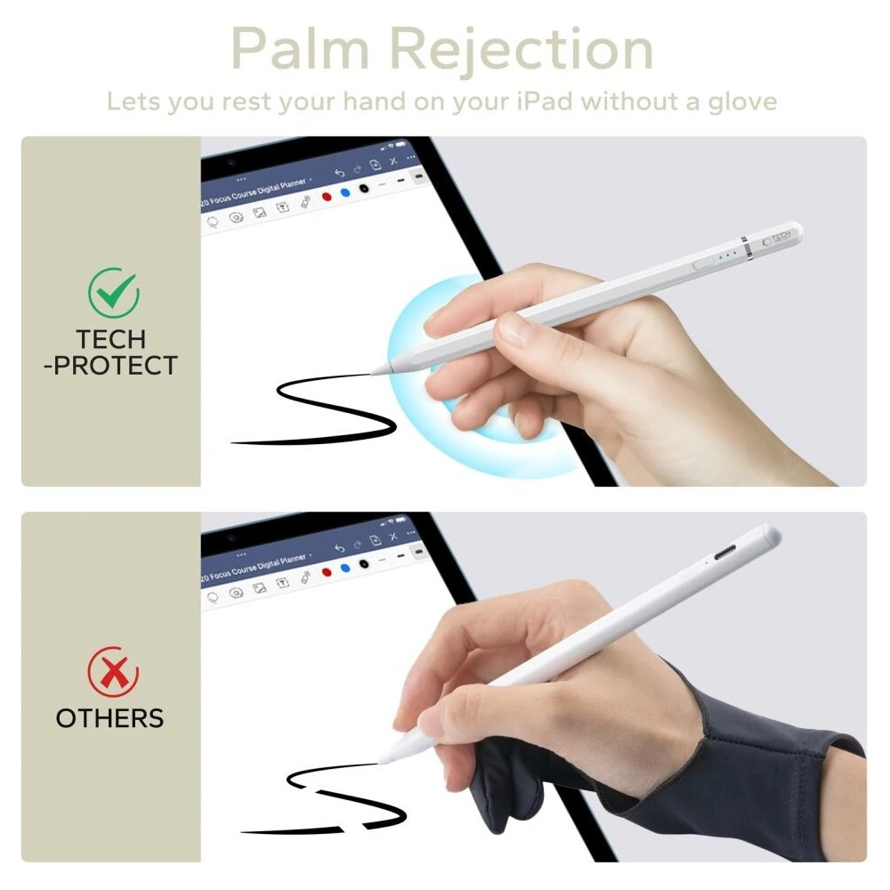 Hurtownia GSM - Răzuitor Tech-Protect Digital Magnetic Stylus Pen 3 iPad Alb - THP2945 - {ean13} - Hurt