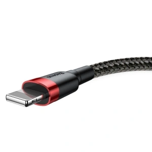 Hurtownia GSM - Kabel Lightning USB Baseus Cafule 2,4A 1m (czarno-czerwony) - BSU776BLKRED - {ean13} - Hurt