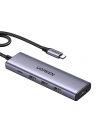 UGREEN CM511 adapter USB-C / 3xUSB-A 3.0 5Gbps, HDMI 4K60Hz, USB-C PD 100W ezüst