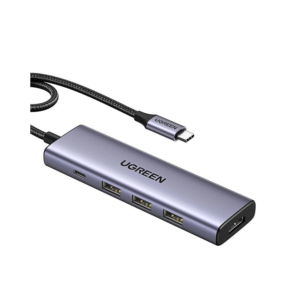 Hurtownia GSM - Adapter UGREEN CM511 USB-C / 3xUSB-A 3.0 5Gbps, HDMI 4K60Hz, USB-C PD 100W srebrny - UGR1863 - {ean13} - Hurt