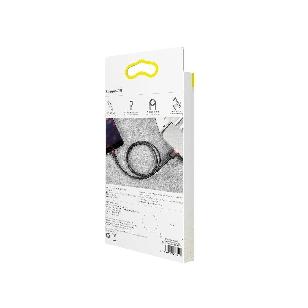 Hurtownia GSM - Kabel Lightning USB Baseus Cafule 2,4A 1m (czarno-czerwony) - BSU776BLKRED - {ean13} - Hurt