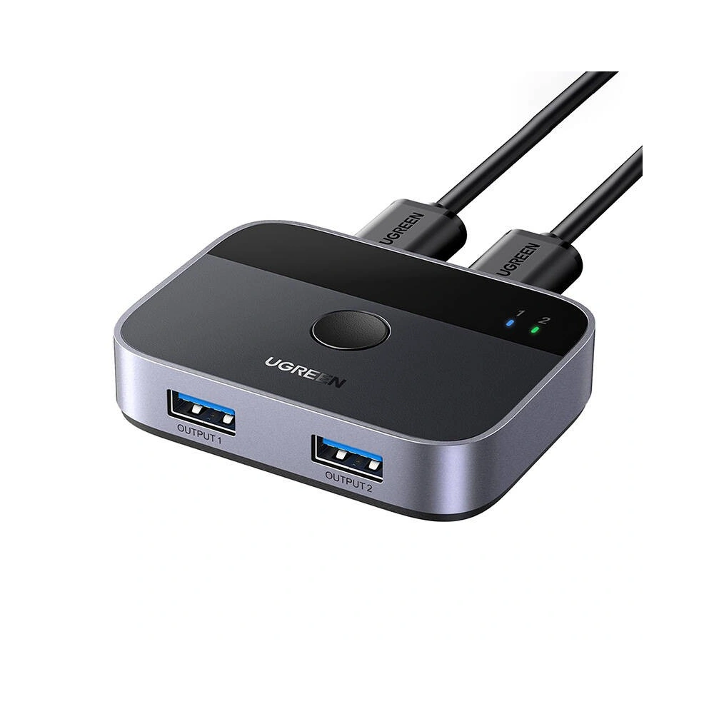Hurtownia GSM - USB-A 3.0 kapcsoló (2x2) UGREEN CM757, 5 Gbps + 2x USB-A kábel 1.5m - UGR1875 - {ean13} - Hurt