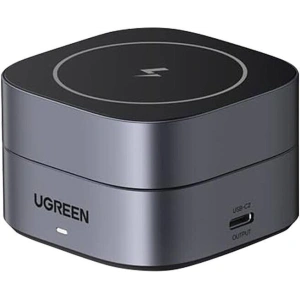 Hurtownia GSM - Qi indukciós töltő 2w1 UGREEN W256 MagSafe iPhone-hoz, AirPods-hoz, 20W fekete + USB-C / USB-C 1m kábel - UGR1876 - {ean13} - Hurt