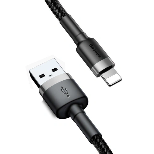 Kabel Lightning USB Baseus Cafule 2,4A 0,5m (szaro-czarny)