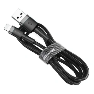 Hurtownia GSM - Kabel Lightning USB Baseus Cafule 2,4A 1m (szaro-czarny) - BSU778GRYBLK - {ean13} - Hurt