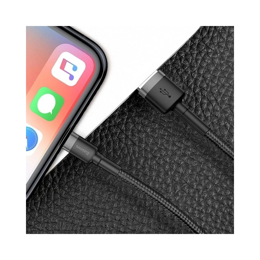 Hurtownia GSM - Kabel Lightning USB Baseus Cafule 2,4A 1m (szaro-czarny) - BSU778GRYBLK - {ean13} - Hurt