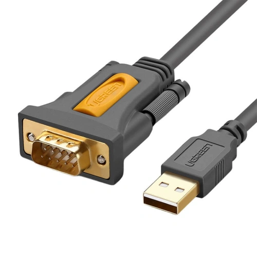 Kabel UGREEN CR104 USB-A do DB9 RS-232, 2m czarny
