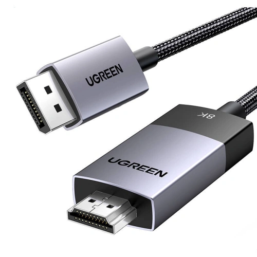Kabel UGREEN DP115 DisplayPort / HDMI 8K60Hz, 1m czarny