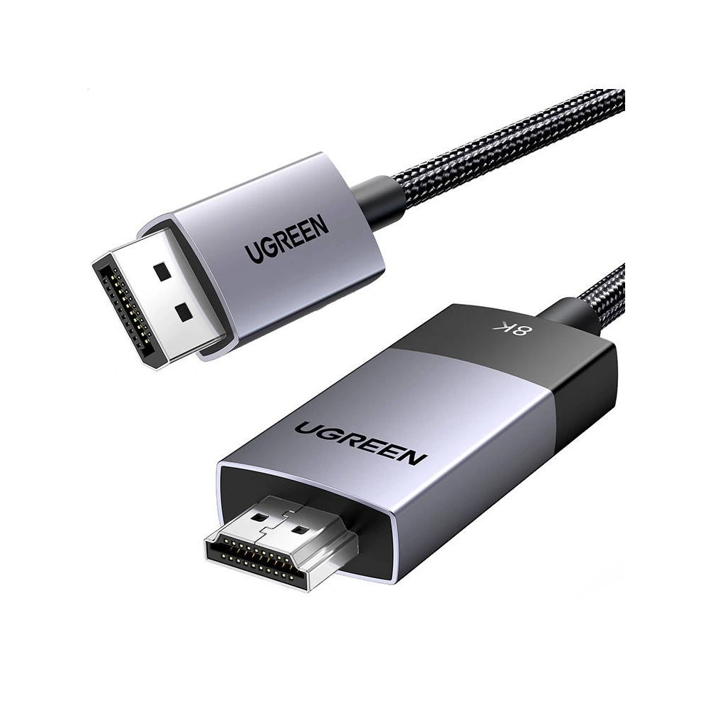 Hurtownia GSM - UGREEN DP115 DisplayPort / HDMI 8K60Hz Kabel, 1m schwarz - UGR1882 - {ean13} - Hurt