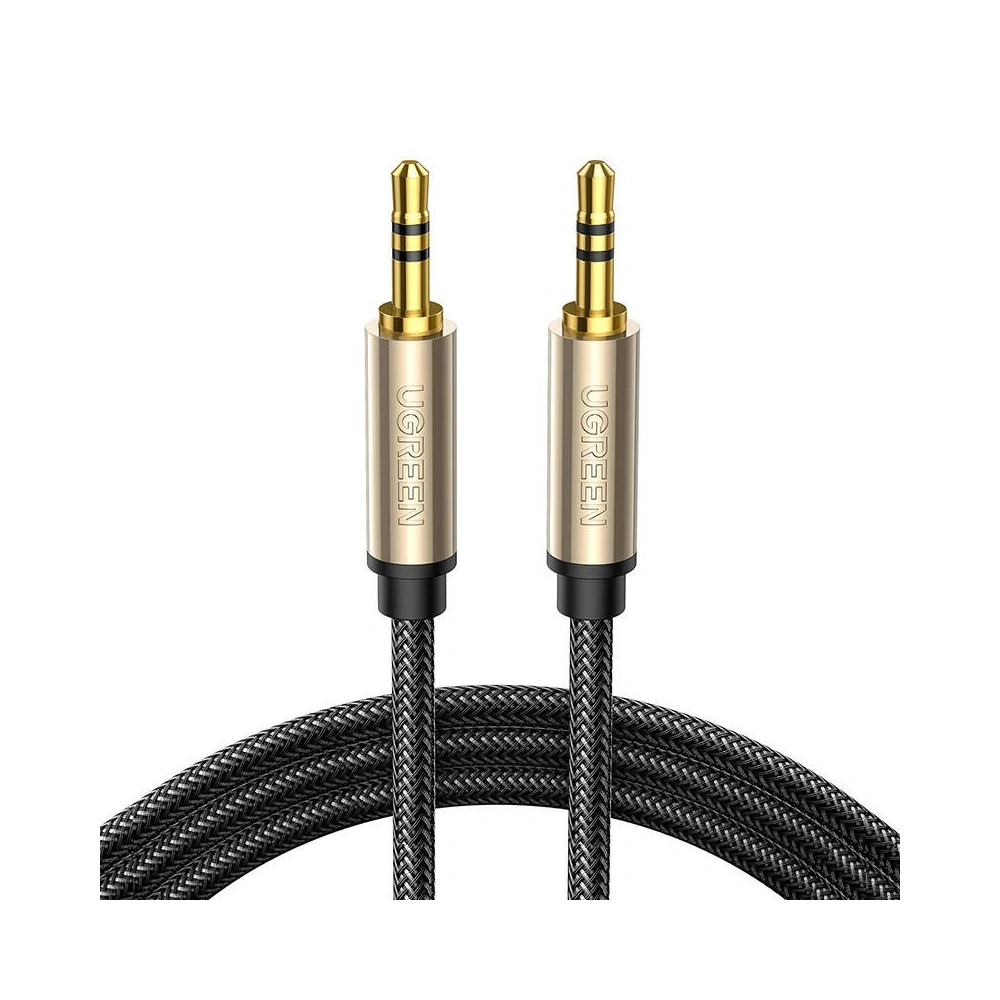 Hurtownia GSM - Kabel UGREEN AV125 AUX mini jack 3.5mm pozłacany, 3m (szary) - UGR1884 - {ean13} - Hurt
