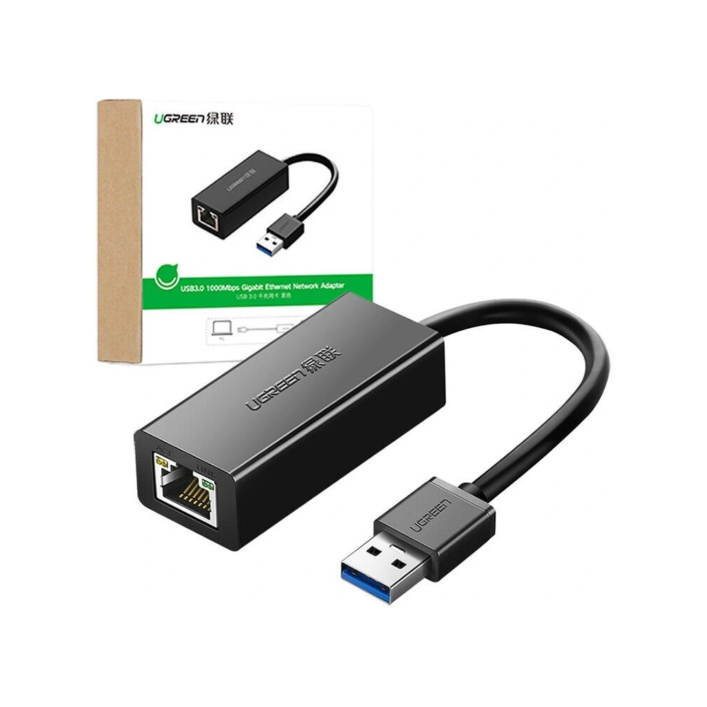 Hurtownia GSM - Adapter sieciowy UGREEN CR111 USB-A do RJ45 Gigabit Ethernet czarny - UGR1885 - {ean13} - Hurt